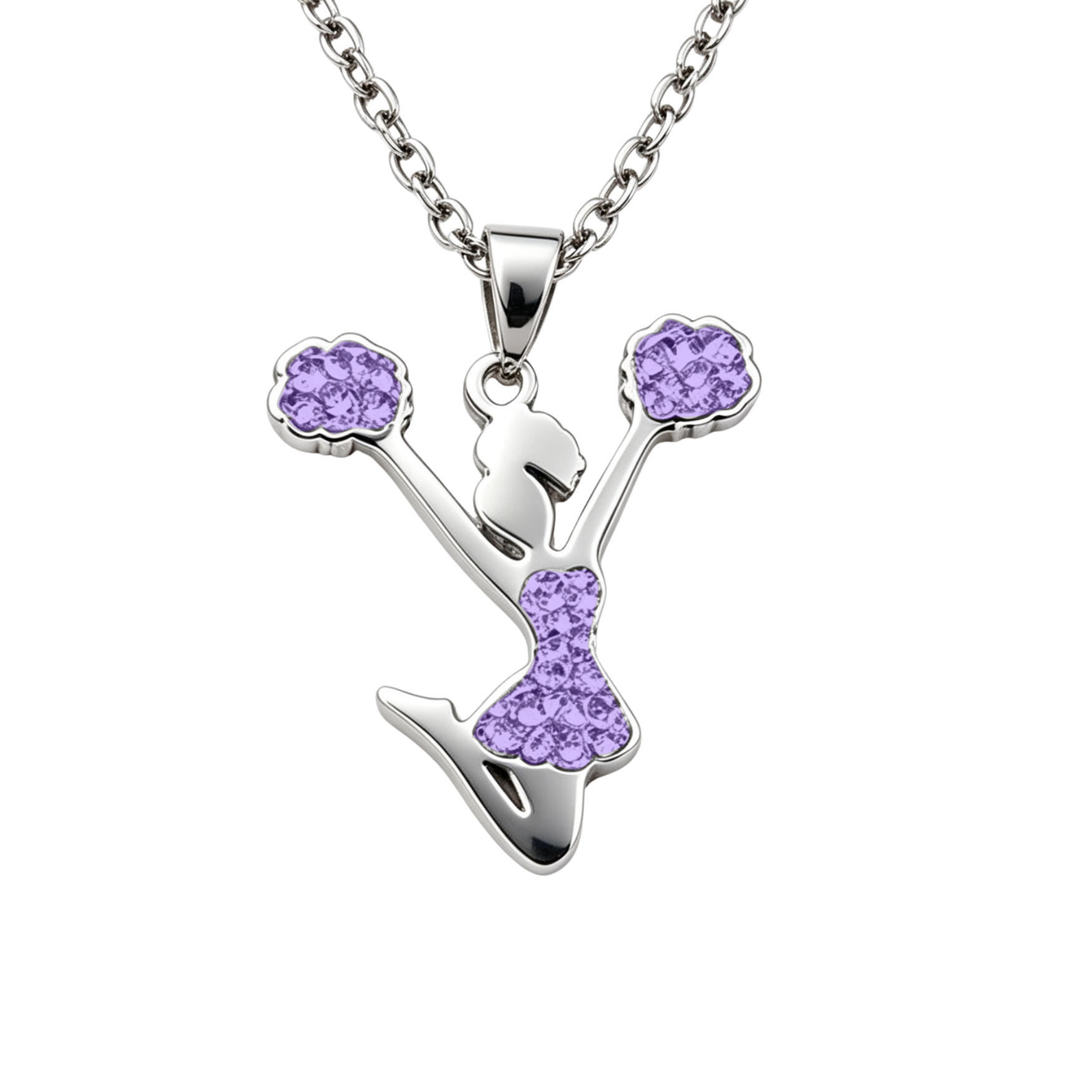 Pom-Pom Rhinestone Pendant Necklace
