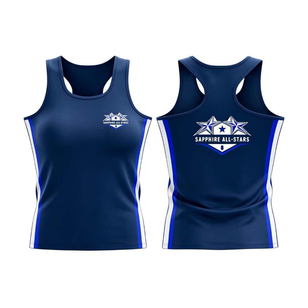 Sapphire All Stars Sublimated Dri-Fit Racer Back Vest