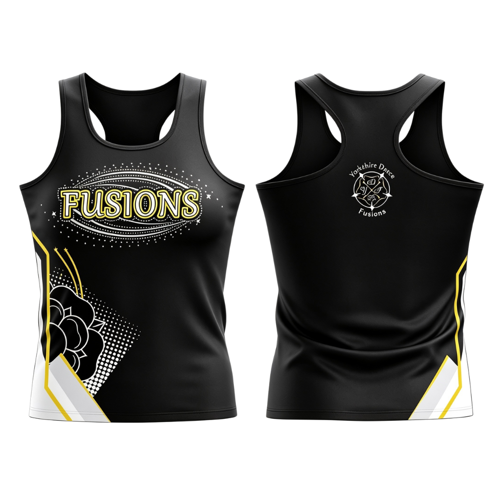 Yorkshire Dance Fusions Sparkle Sublimated Dri-Fit Racer Back Vest