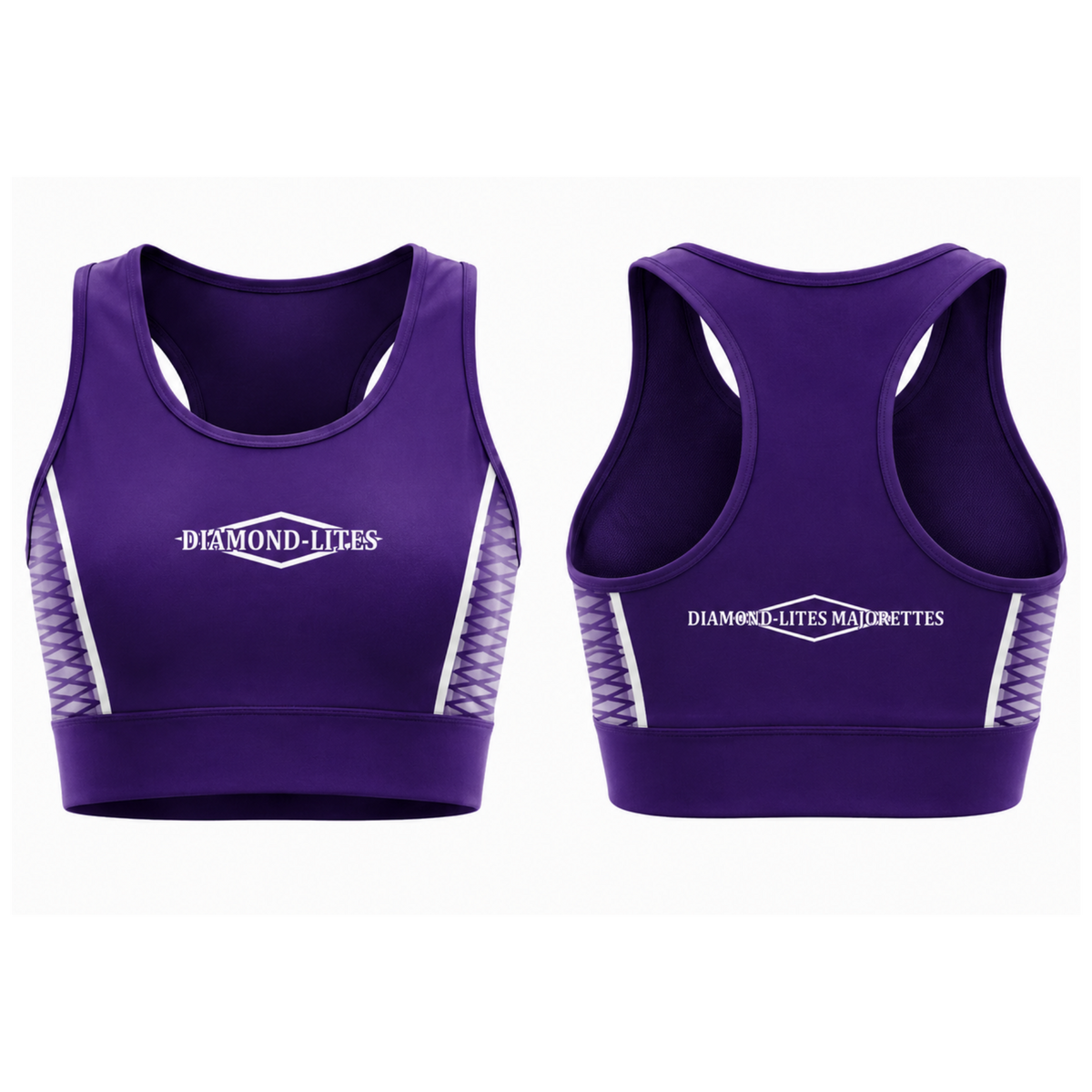 Diamond-lites  Sublimated Lycra Crop Top
