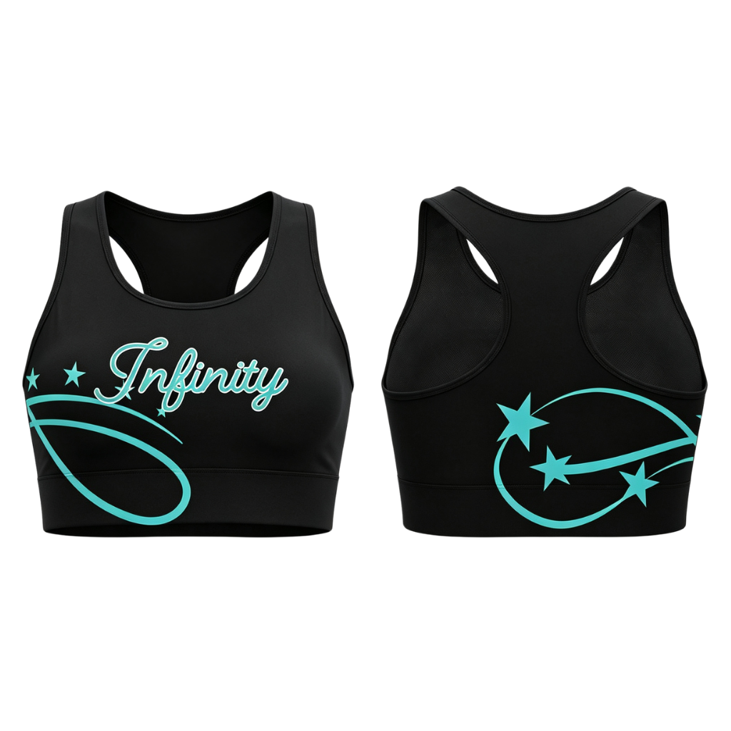Infinity Twirlers Majorettes Sublimated Lycra Crop Top