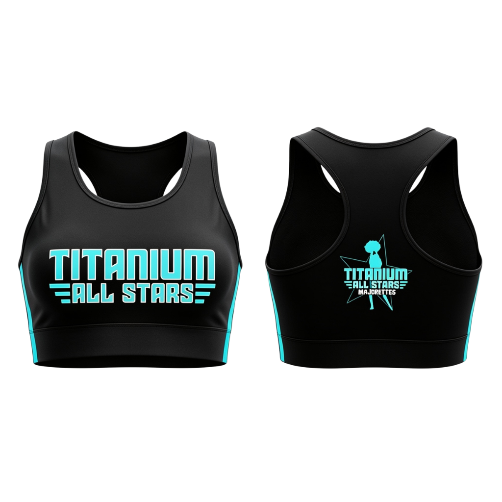 Titanium All Stars Majorettes Sublimated Lycra Crop Top