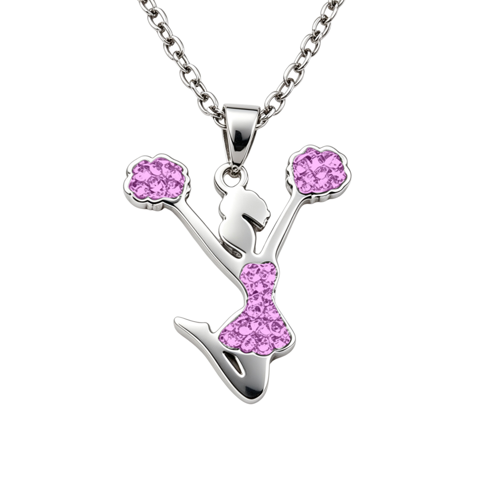 Pom-Pom Rhinestone Pendant Necklace