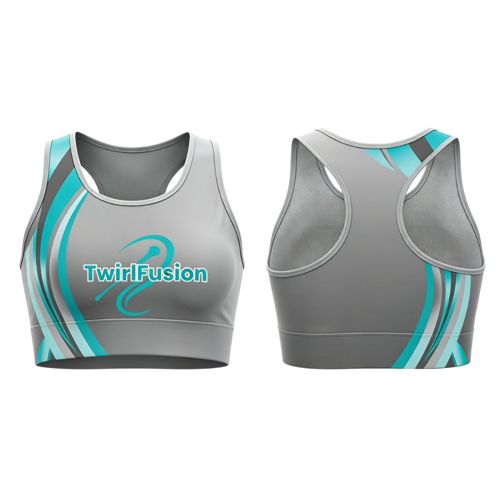 Twirl Fusion Sublimated Lycra Crop Top