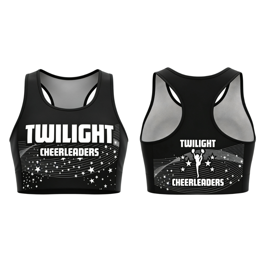 Twilight Cheerleaders Sublimated Lycra Crop Top