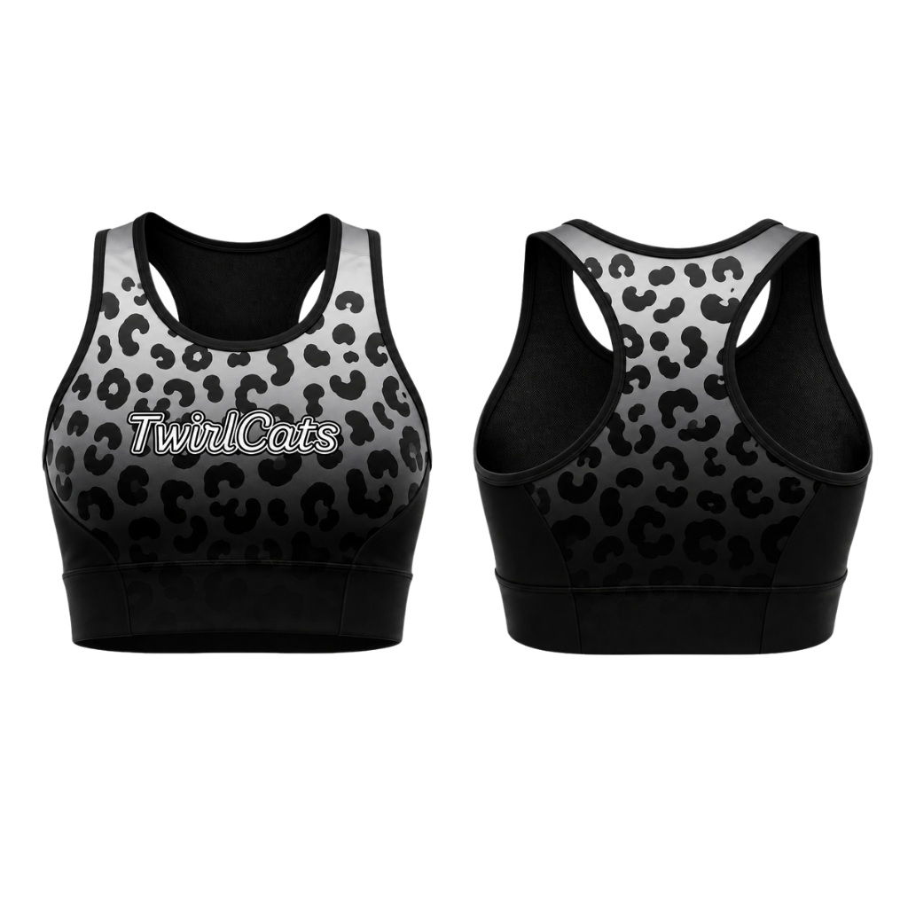 TwirlCats  Sublimated Lycra Crop Top