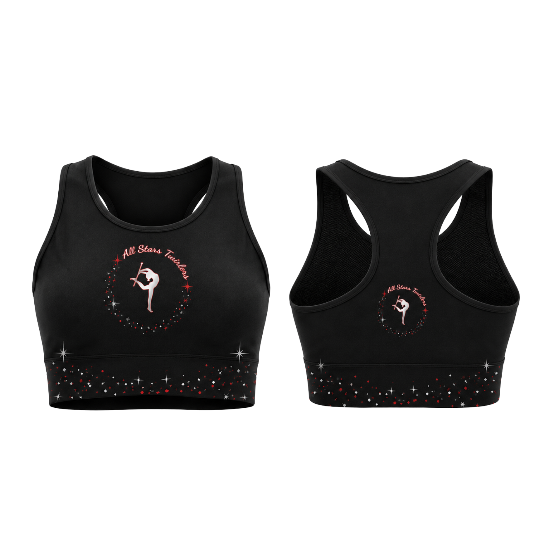 All Starr Twirlers  Sublimated Lycra Crop Top