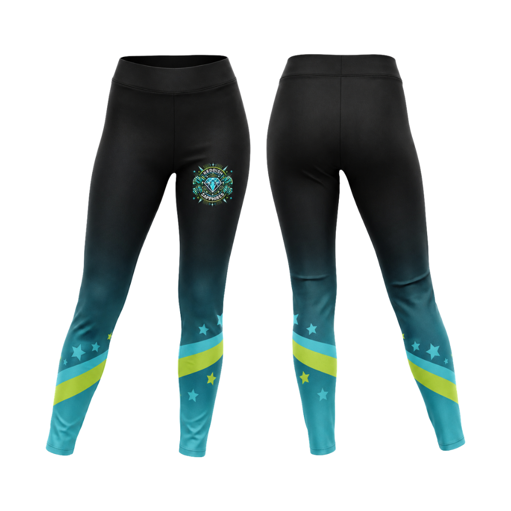 Reddish Sapphires  Sublimated Leggings