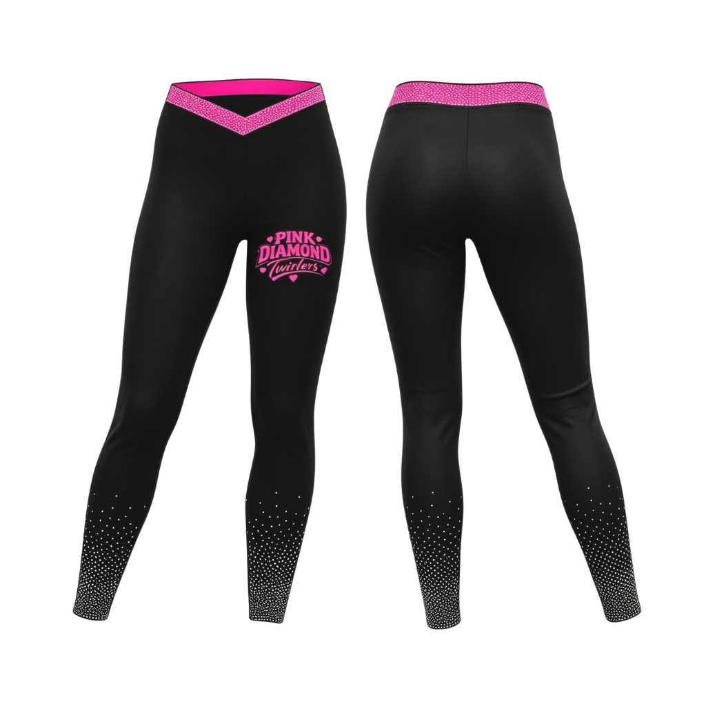Pink Diamond Twirlers  Sublimated Leggings
