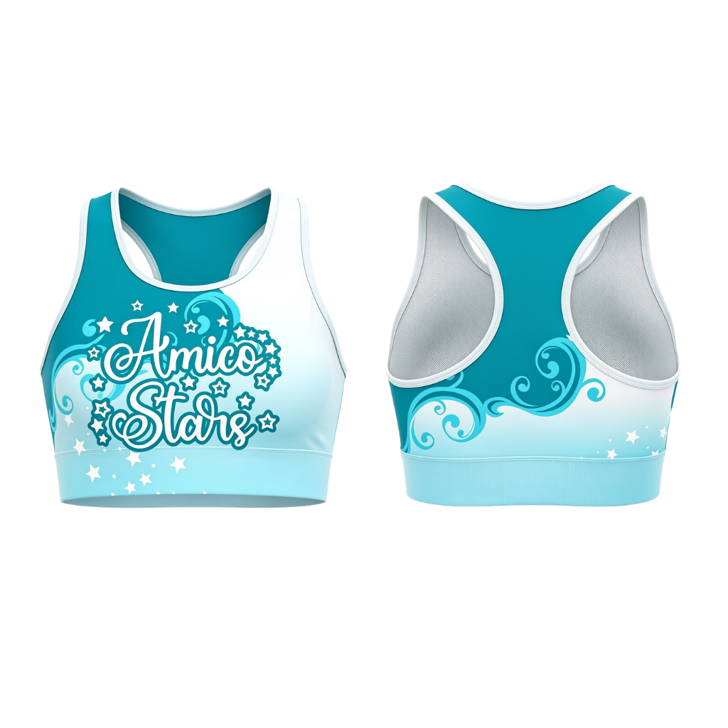 Amico Stars Morris Dancers Sublimated Lycra Crop Top