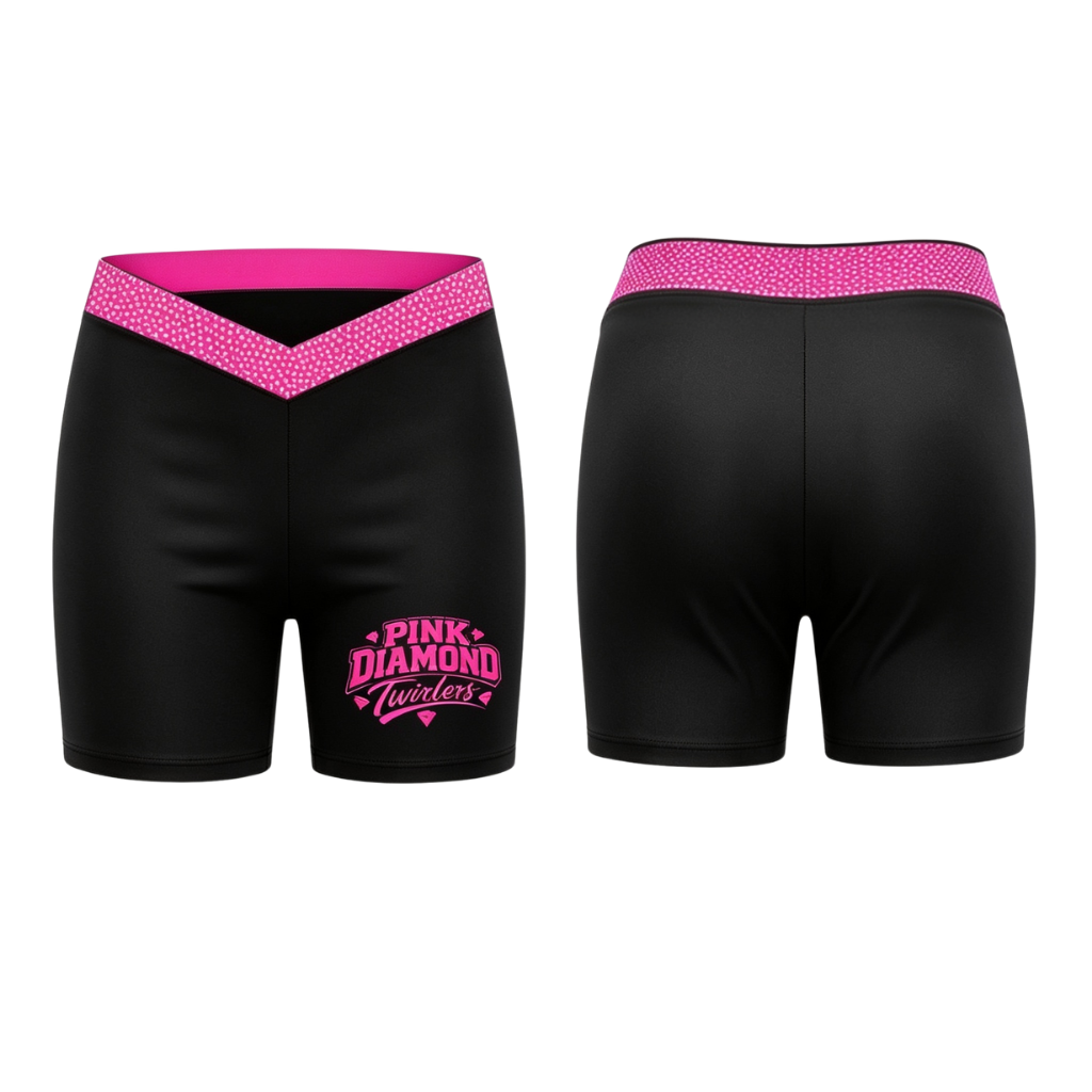 Pink Diamond Twirlers  Sublimated Lycra Shorts
