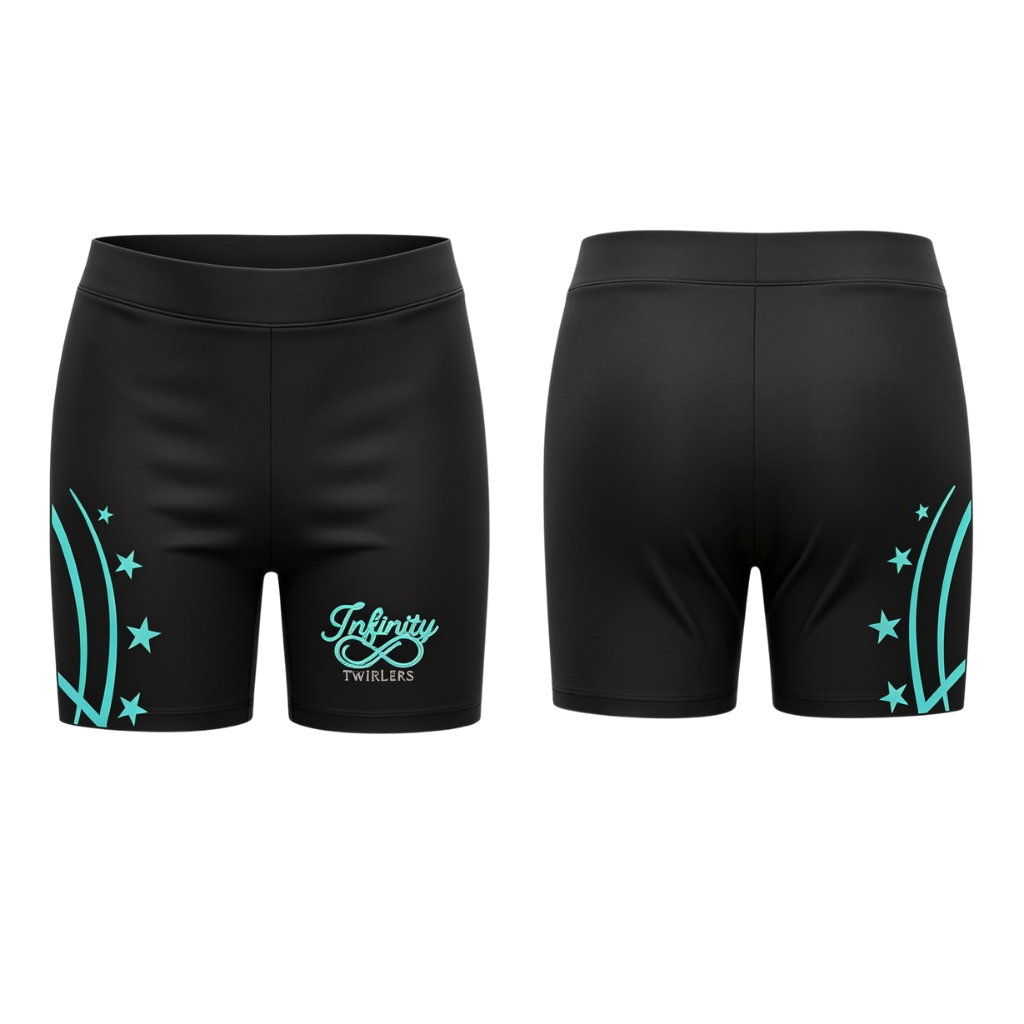 Infinity Twirlers Majorettes Sublimated Lycra Shorts