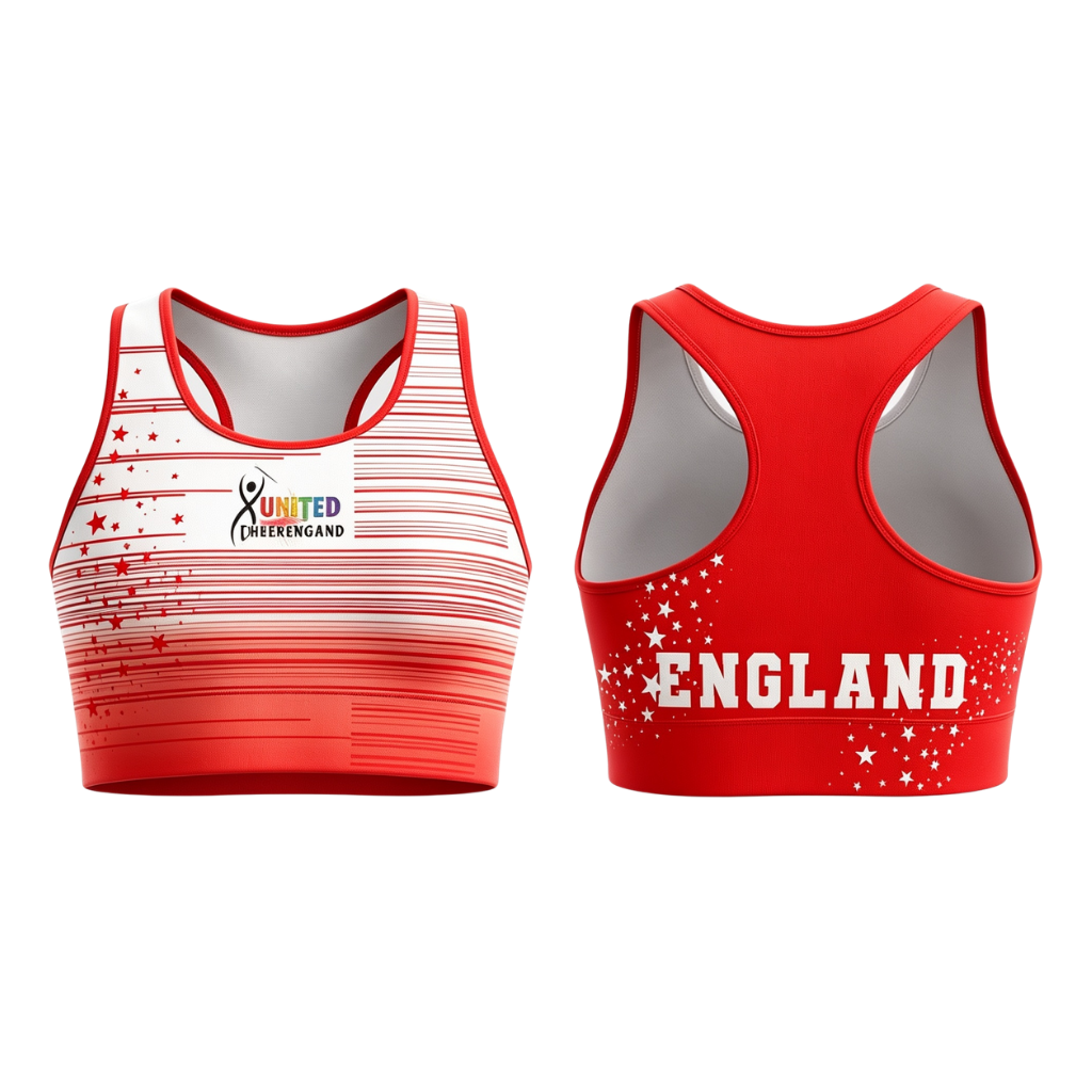 Team England  Sublimated Lycra Crop Top