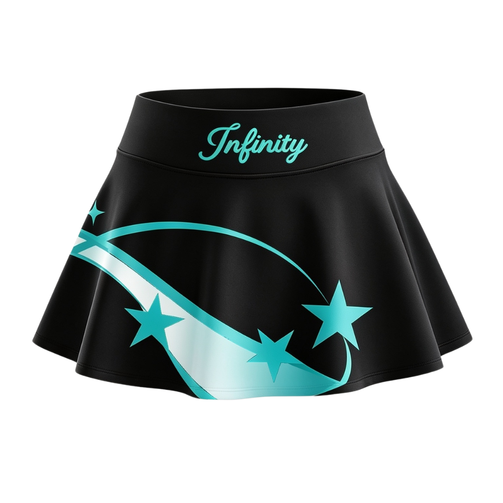 Infinity Twirlers Majorettes Sublimated Lycra Rally Skirt