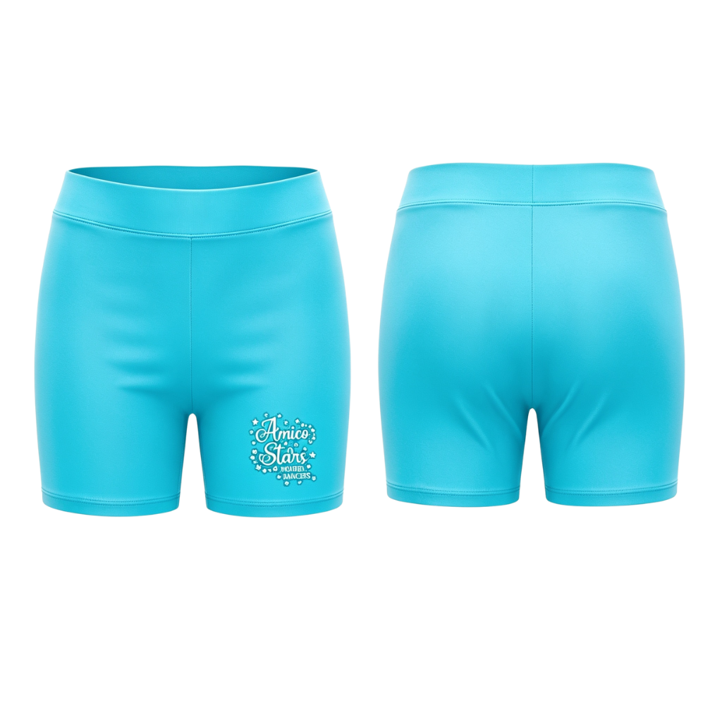 Amico Stars Morris Dancers Sublimated Lycra Shorts (Light Blue)