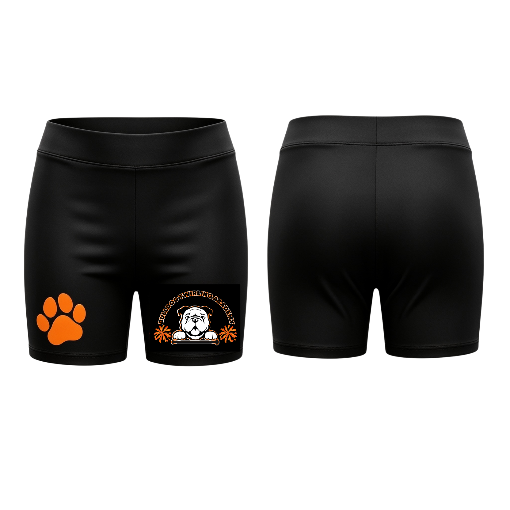 Bulldog Twirling Academy Sublimated Lycra Shorts