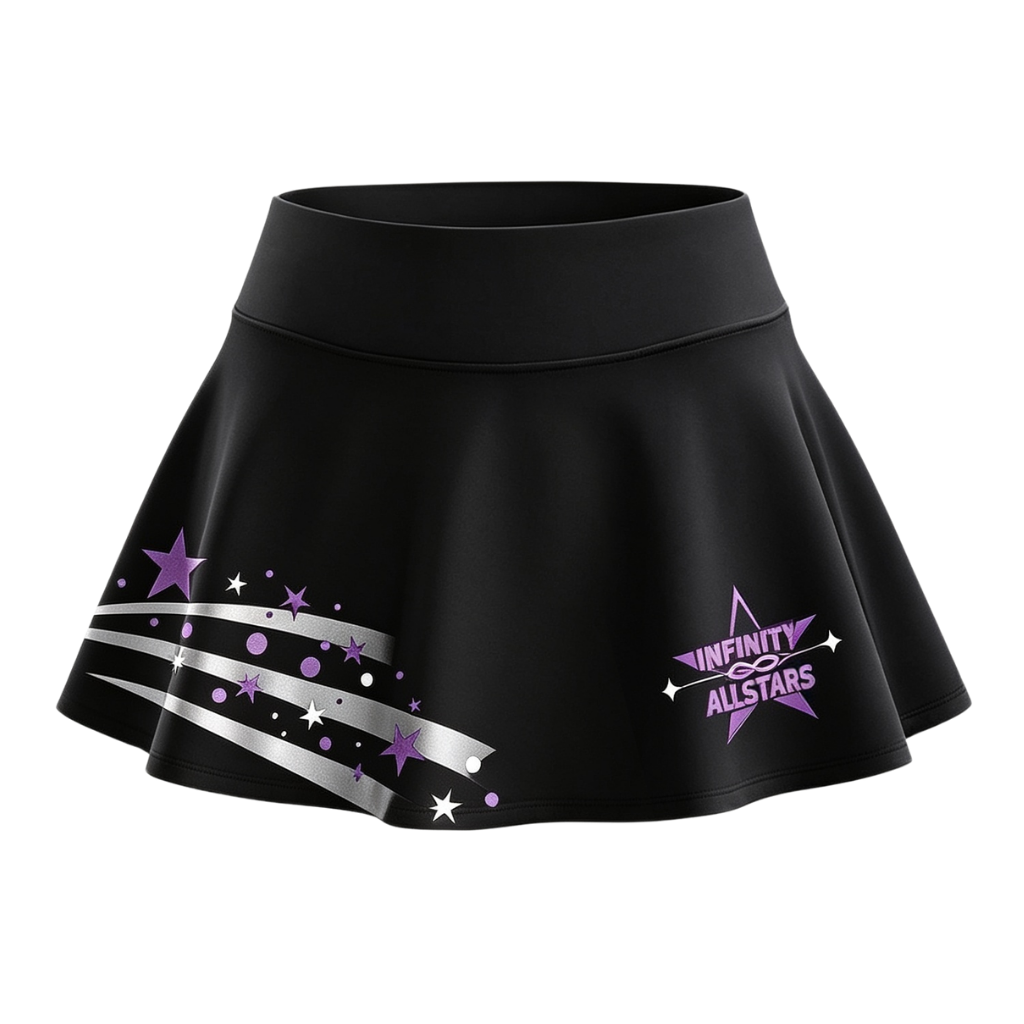 Infinity All Stars New Range  Sublimated Lycra Rally Skirt