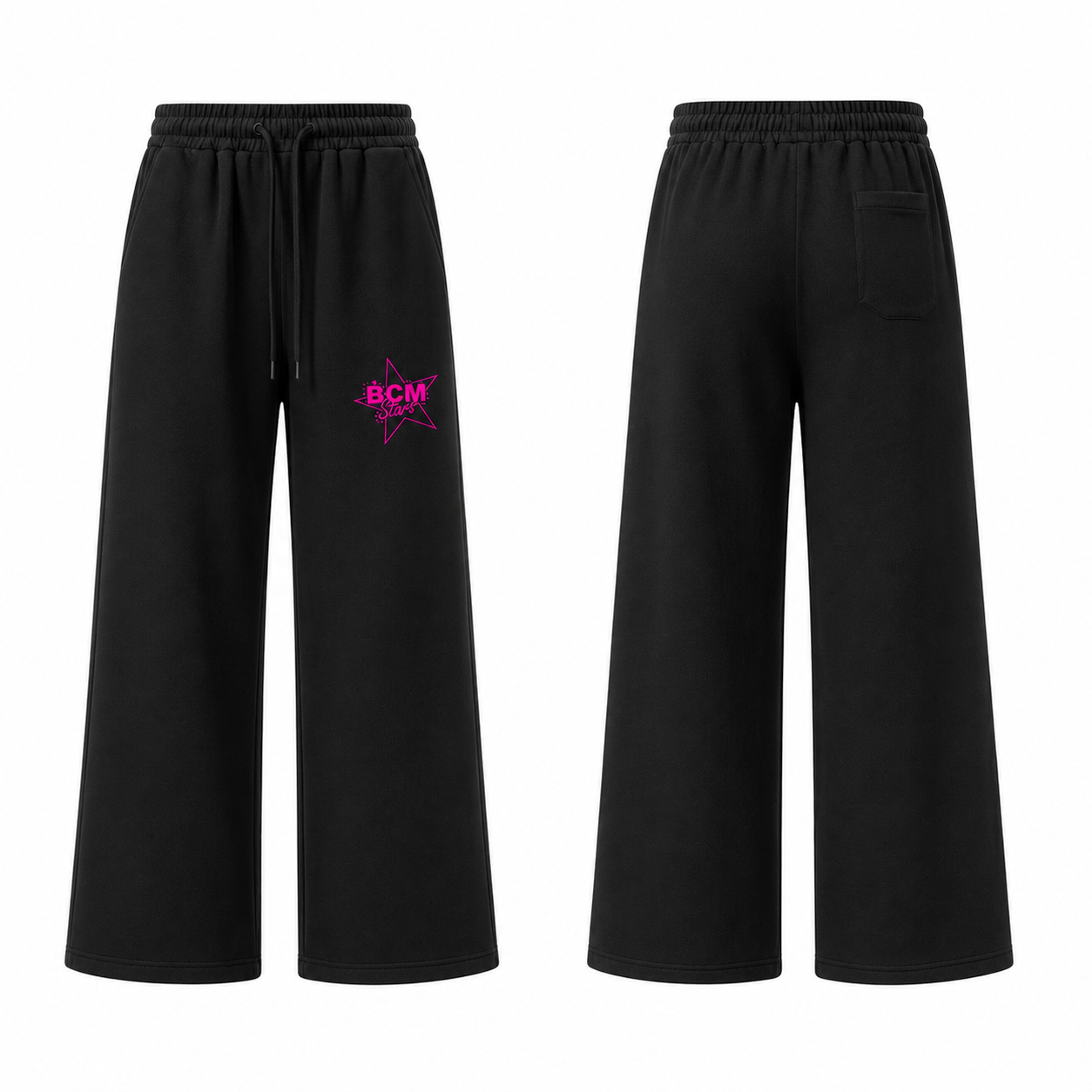 BCM Stars Wide Leg Cotton Joggers
