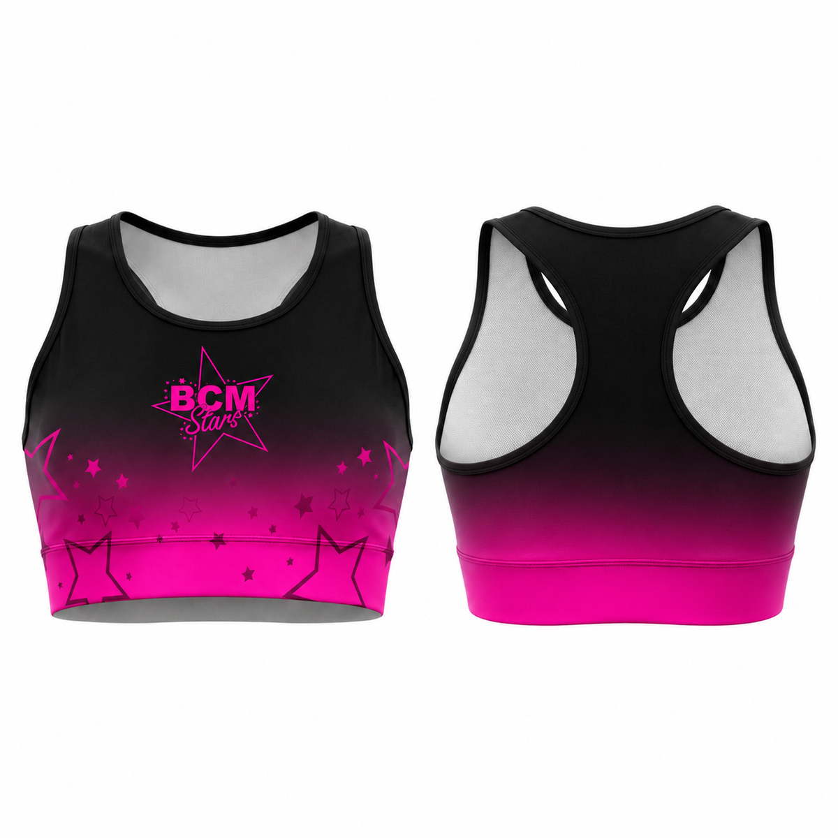 BCM Stars Sublimated Lycra Crop Top