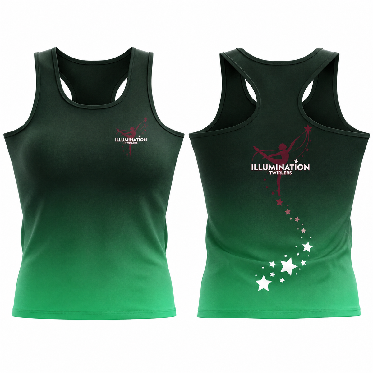 Illumination Twirlers  Sublimated Dri-Fit Racer Back Vest