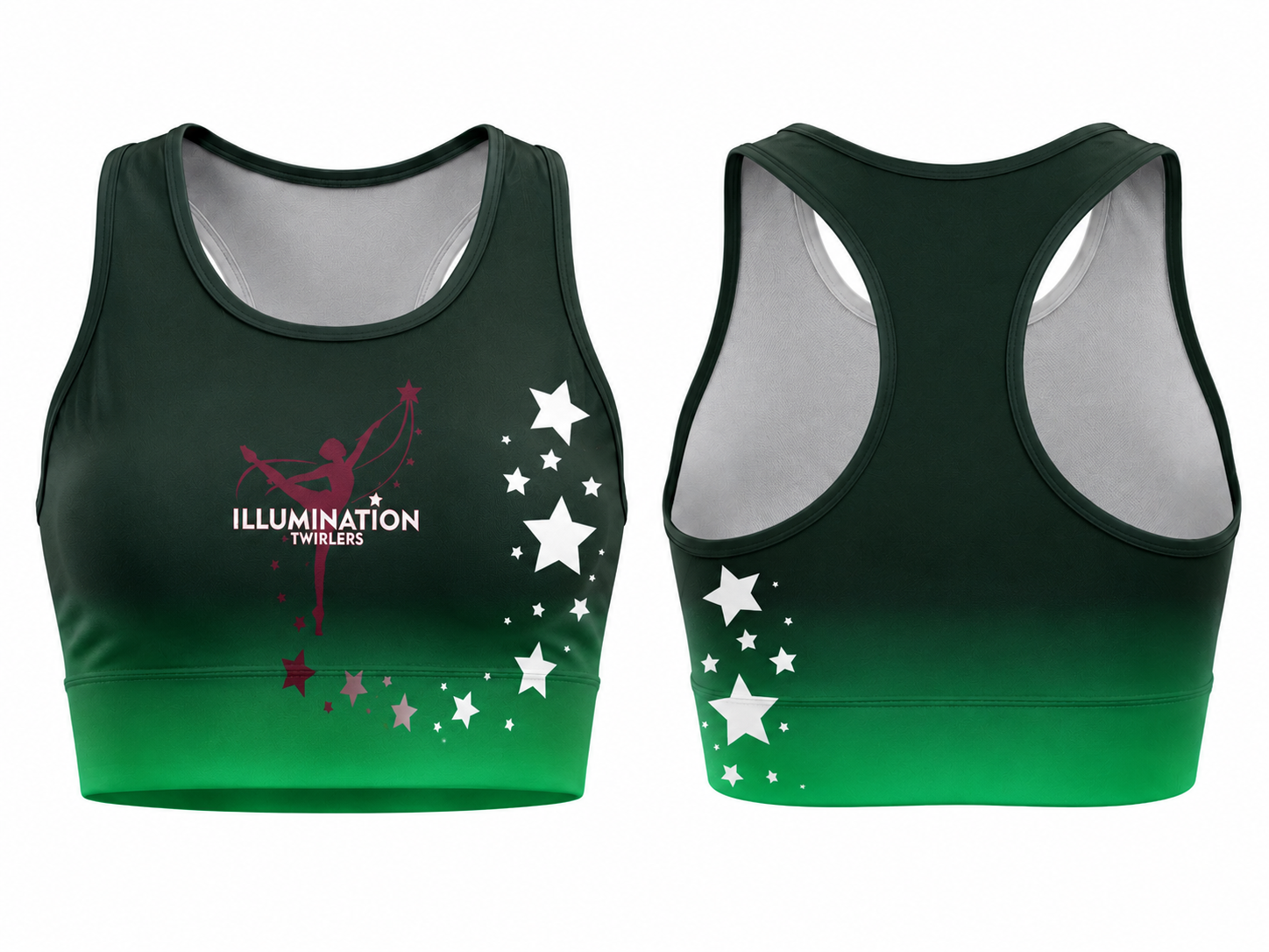 Illumination Twirlers  Sublimated Lycra Crop Top