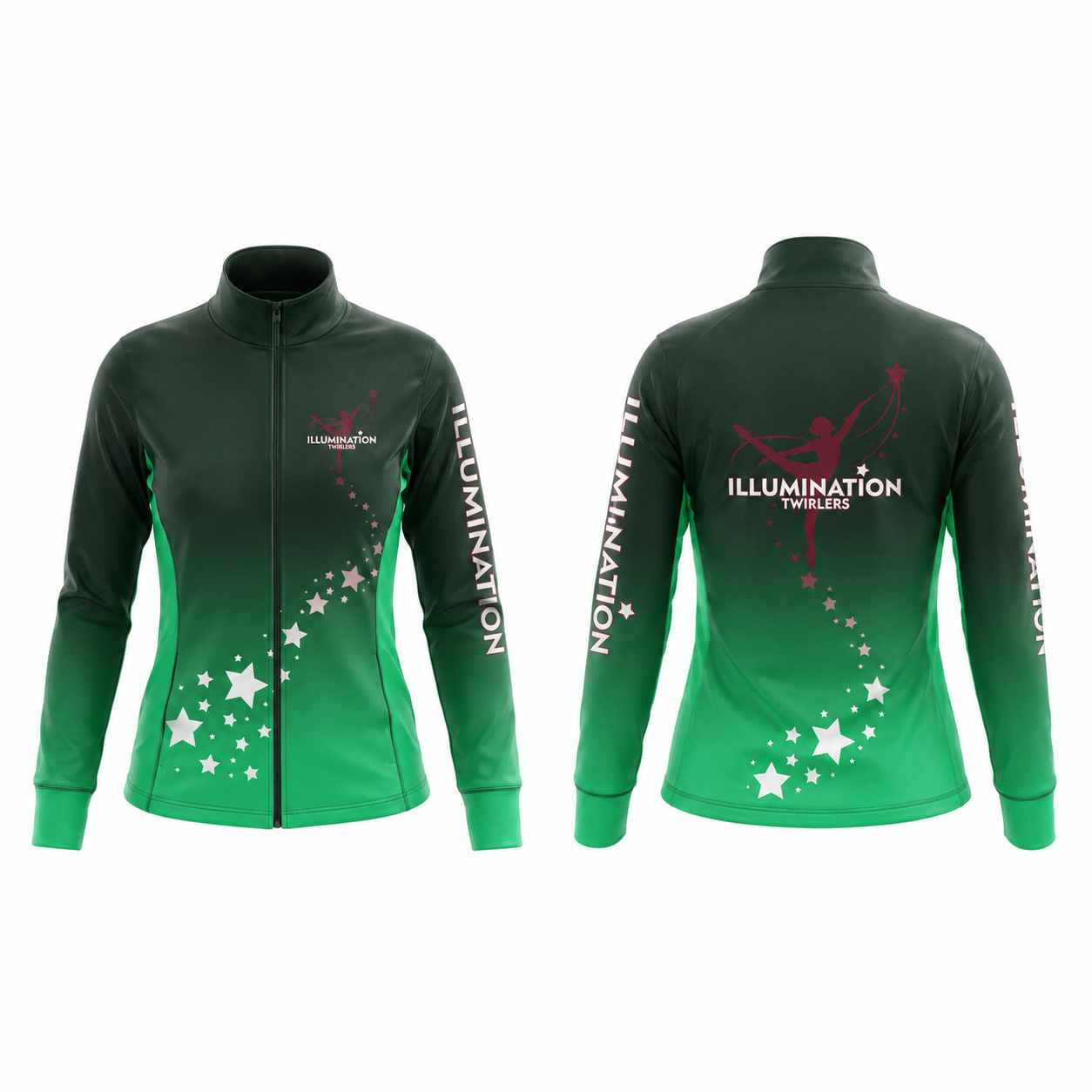 Illumination Twirlers  Sublimated Full Zip Lycra Stretch Jacket