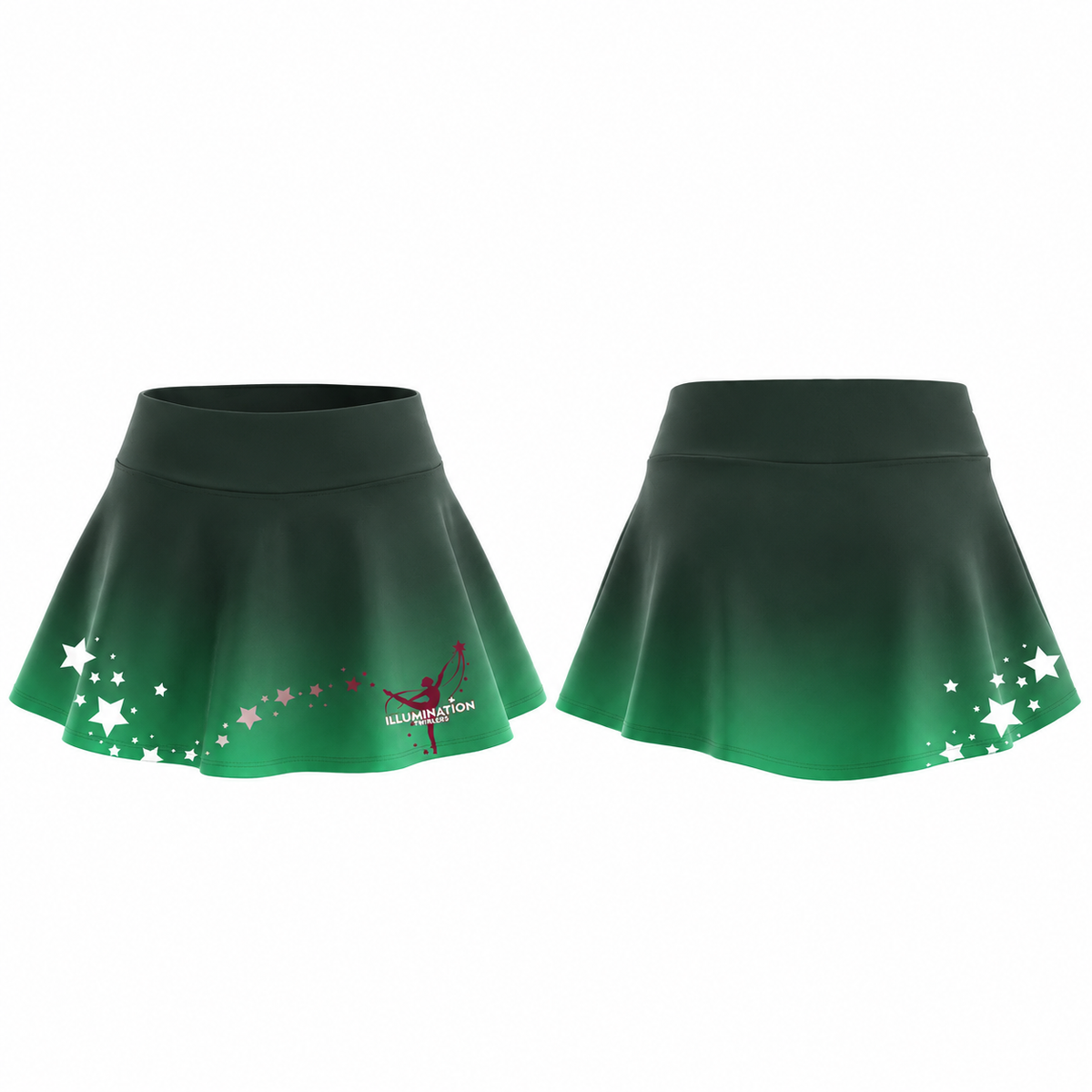 Illumination Twirlers Sparkle Sublimated Lycra Rally Skirt