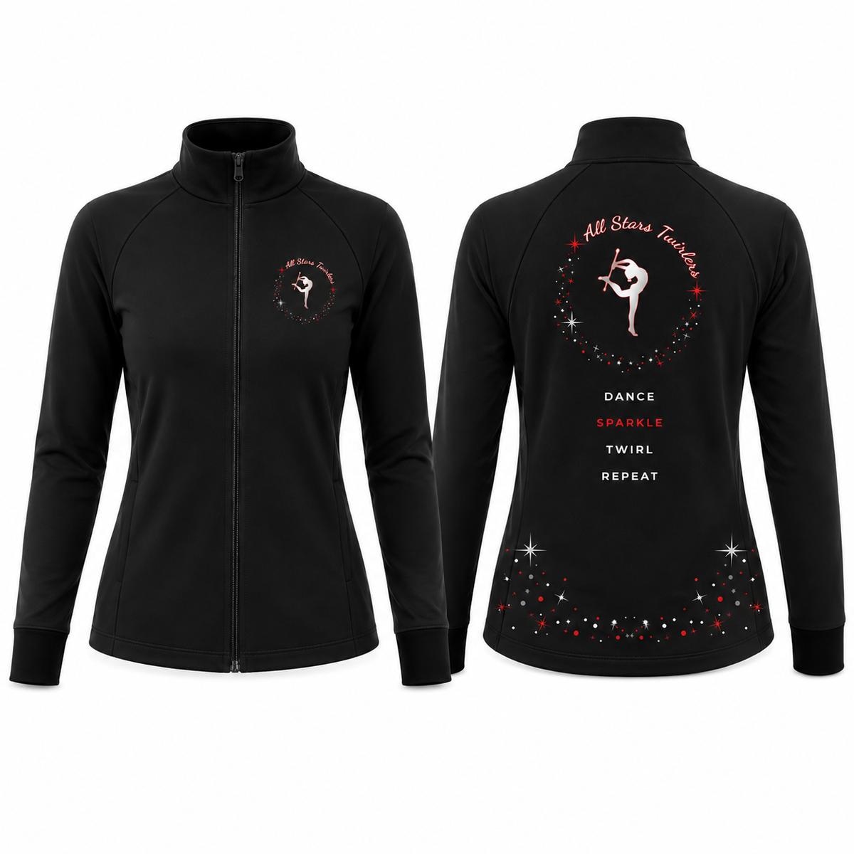 All Starr Twirlers  Sublimated Full Zip Lycra Stretch Jacket