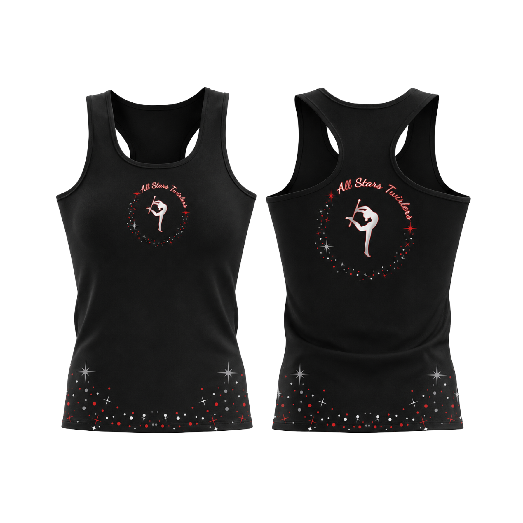 All Starr Twirlers  Sublimated Dri-Fit Racer Back Vest