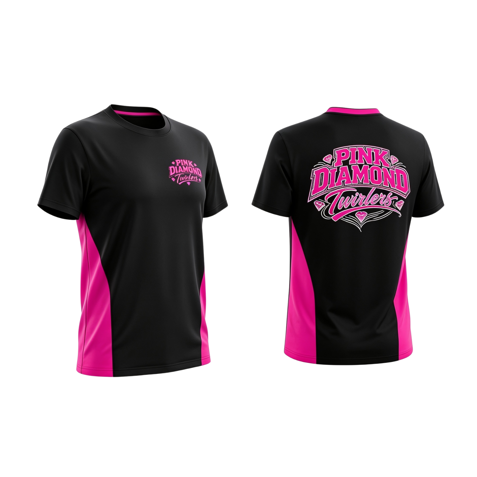 Pink Diamond Twirlers Sublimated Dri-Fit T-Shirt