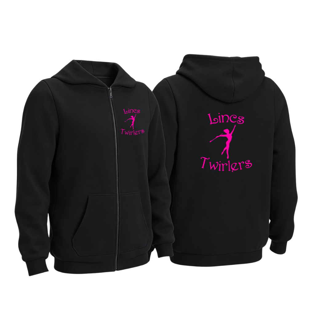 Lincs Twirlers Zip Up Cotton Hoody