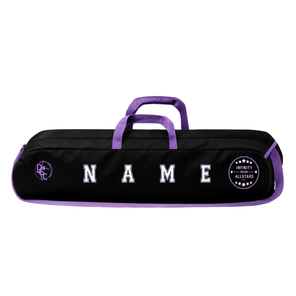 Infinity All Stars Original - Black with Purple Straps Baton Bag