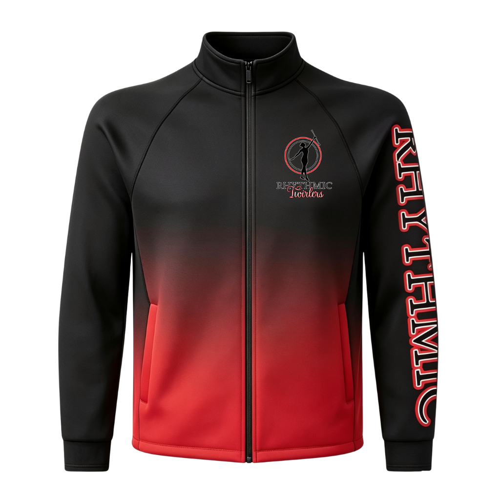 Rhythmic Twirlers Sublimated Full Zip Softshell Jacket (Shower Resistant Coat)
